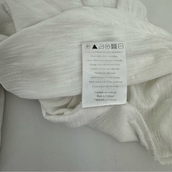 Sandro Womens  Ruffle Short Sleeve Top Tee Shirt White Size 1 - Picture 10 of 10